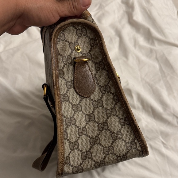 Gucci Brown and Tan Monogram Tote - Picture 9 of 10